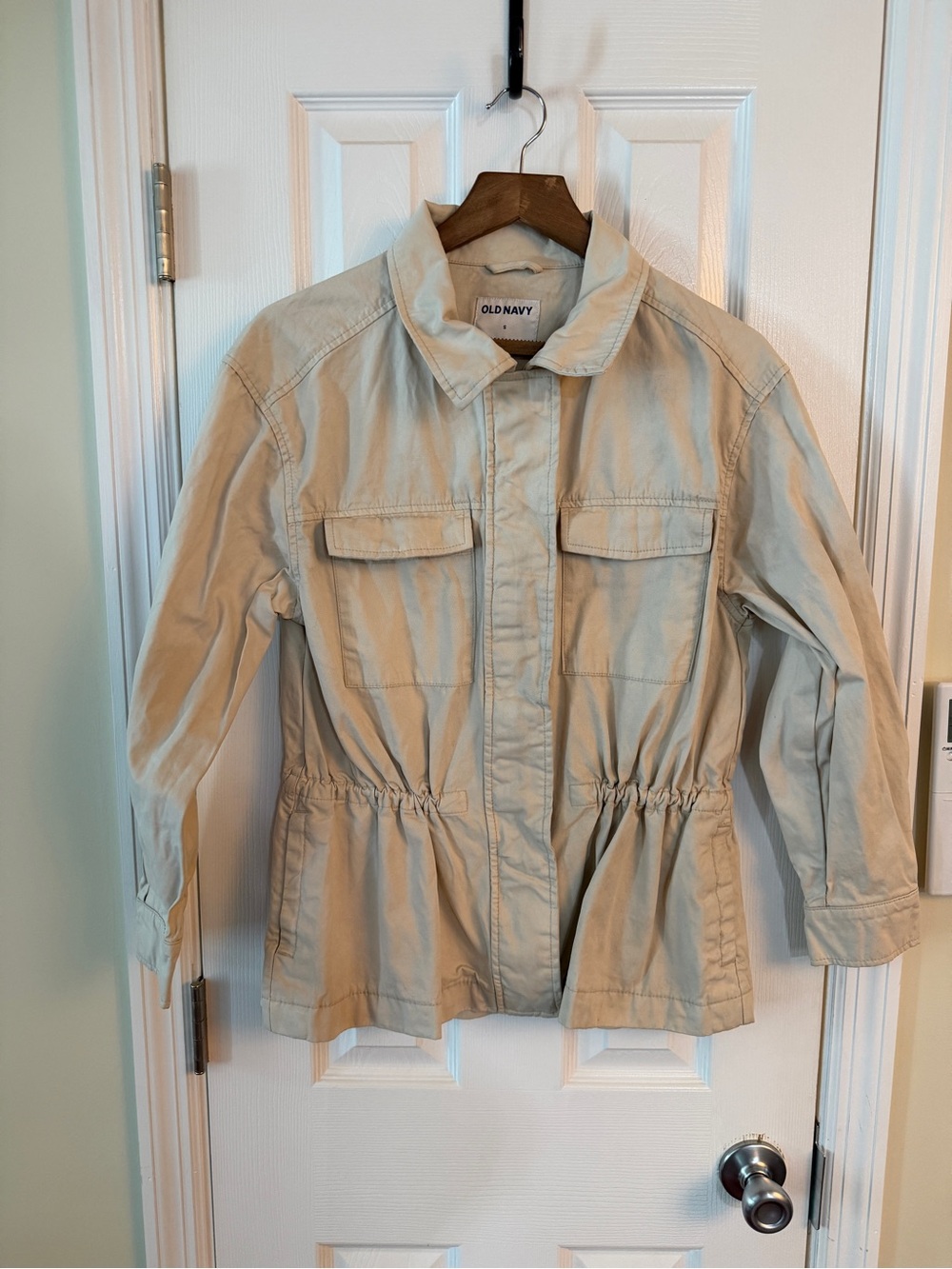 Old Navy Light Tan Cinch-Waist Utility Jacket